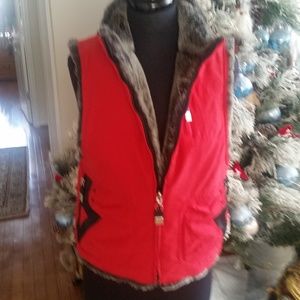 Jamie Sadock S/M reversible red vest